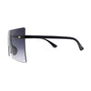 Oversize Rimless Shield Square Rectangle Large Sunglasses