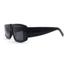 Mod Retro Flat Top Narrow Rectangle Exposed Lens Sunglasses
