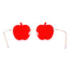 Funky Apple Peach Shape Lens Avant Garde Rimless Pimp Sunglasses