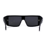 Locs Square Rectangle Thick Temple All Black Cholo Gangster Shade Sunglasses