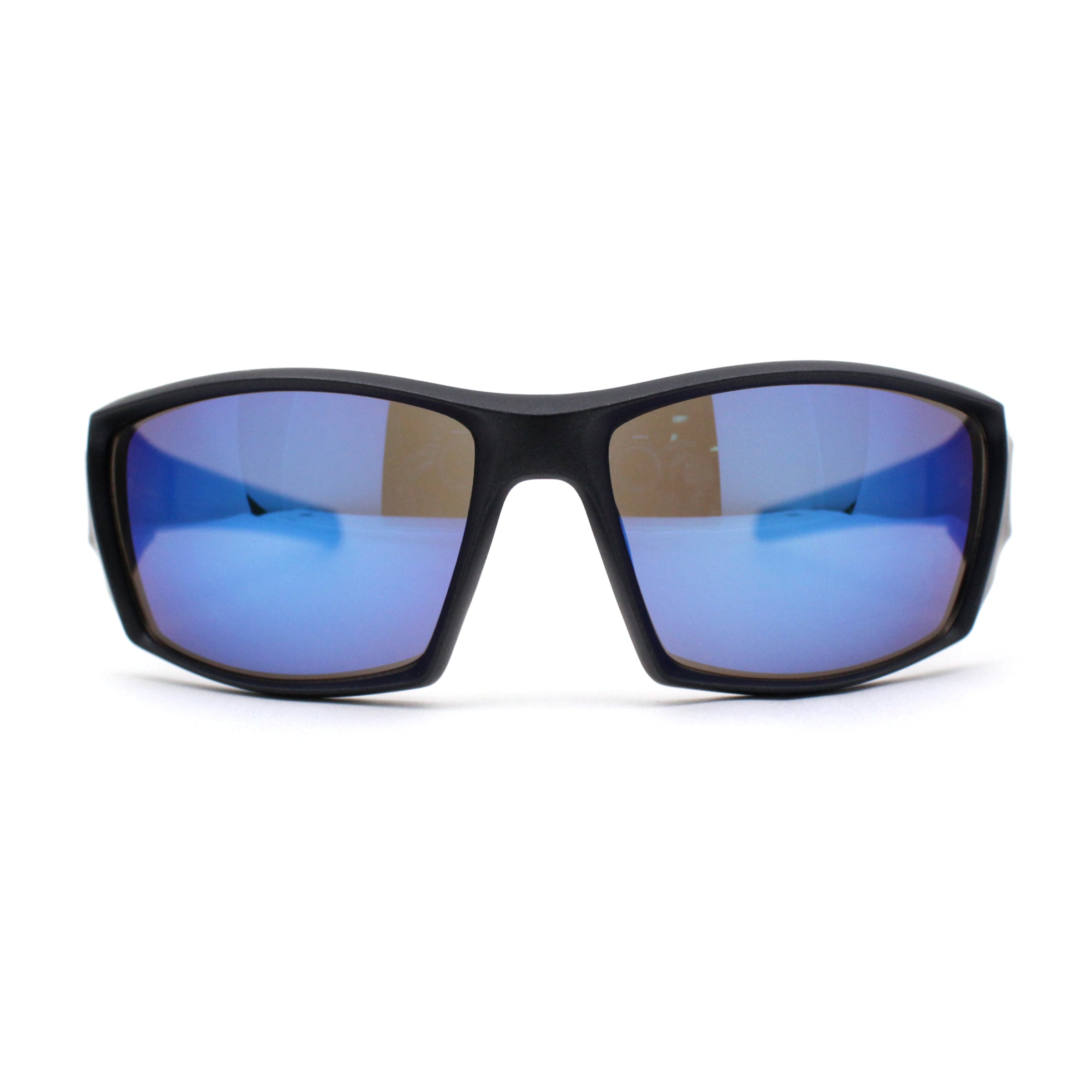 Locs Color Mirror Biker Around superawesome106 Matte Wrap Sport Black Style Sunglasses –