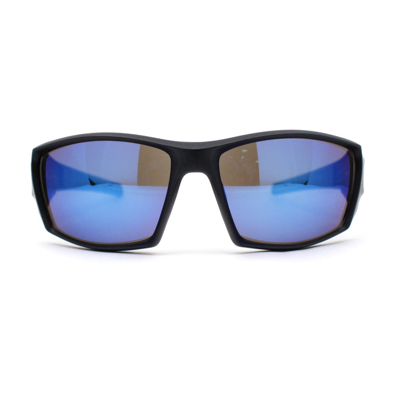 Locs Color Mirror Sport Biker Style Wrap Around Matte Black Sunglasses –  superawesome106 | Sonnenbrillen