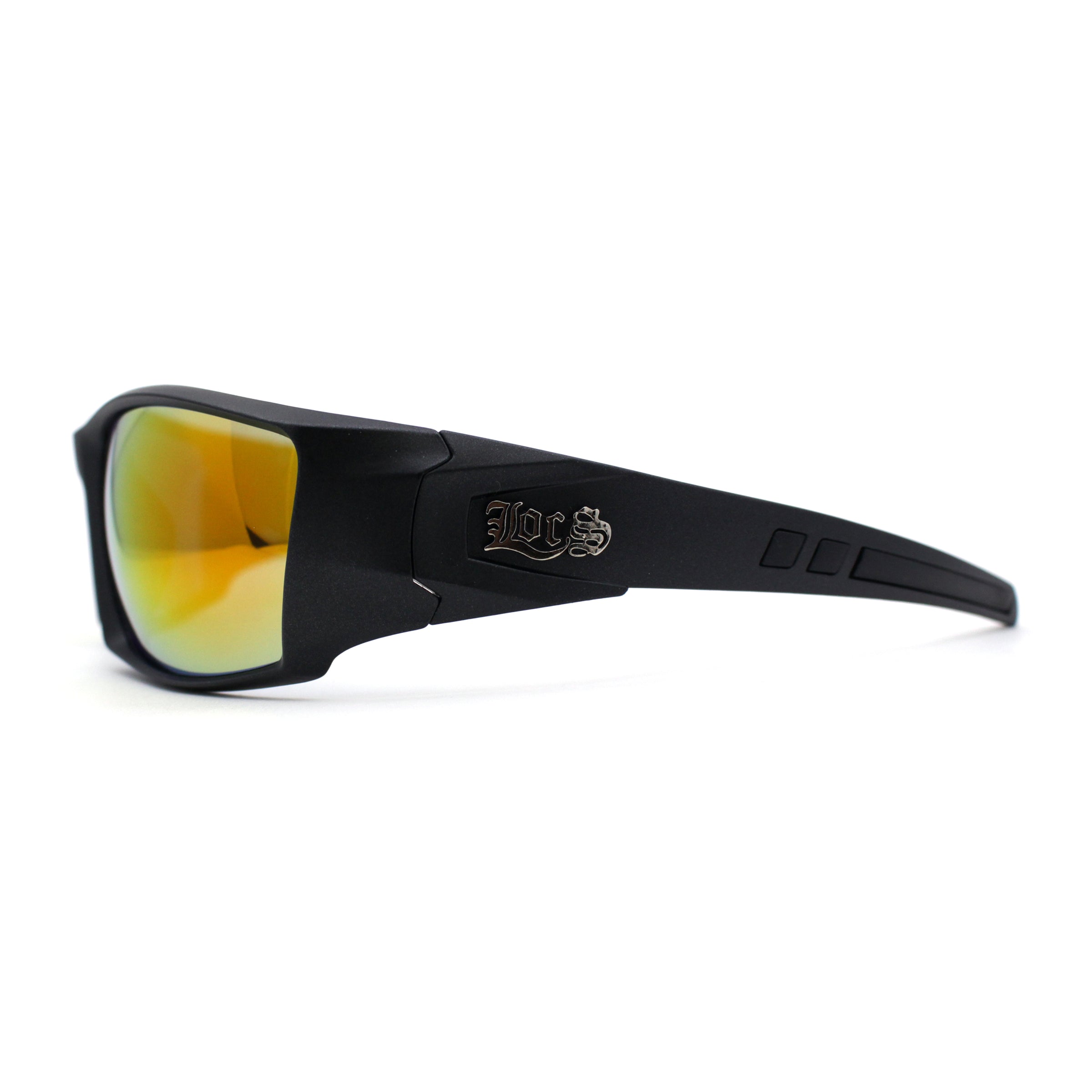 Biker Mirror Sunglasses Black Wrap Around – Color Locs Matte Style Sport superawesome106