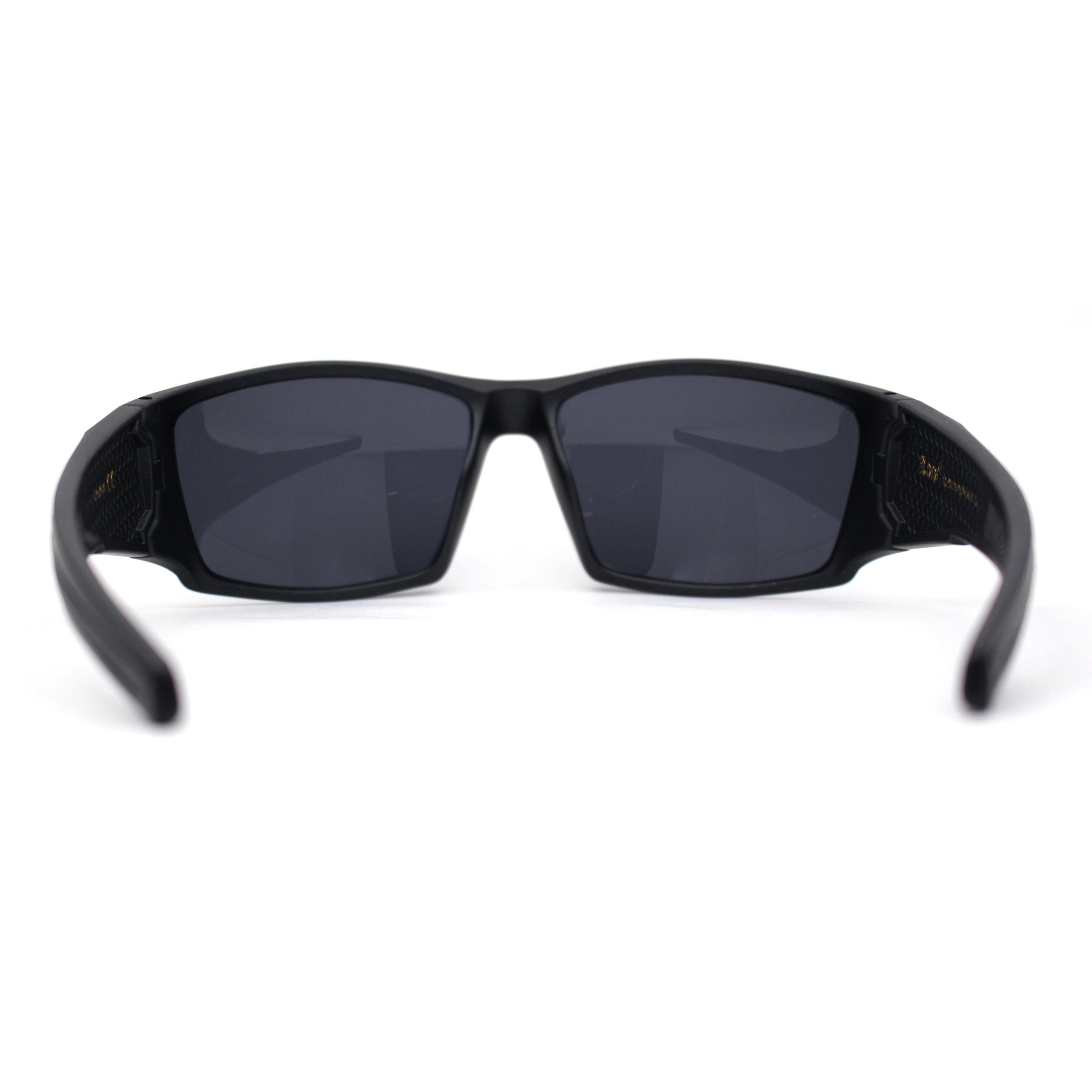 Black Wrap Mirror Color Around Sunglasses Matte Style Sport – Biker superawesome106 Locs