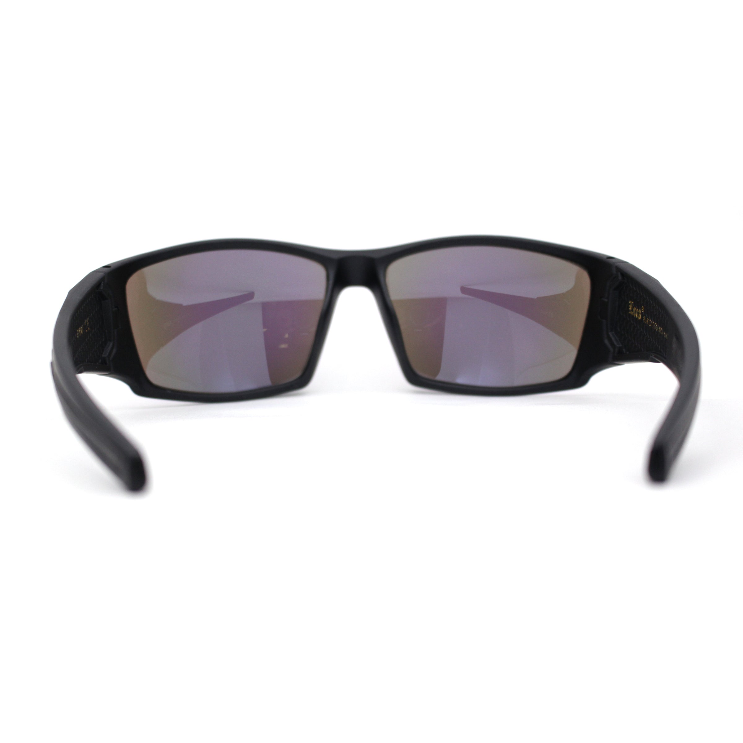 Locs Color Mirror Sport Biker Style Wrap Around Matte Black Sunglasses –  superawesome106