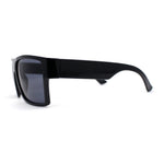 Mens Flat Top Sport Rectangle Horn Rim Sunglasses