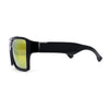 Mens Color Mirror Flat Top Mobster Rectangle Racer Sunglasses