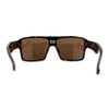 Mens Color Mirror Flat Top Mobster Rectangle Racer Sunglasses