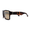 Mens Color Mirror Flat Top Mobster Rectangle Racer Sunglasses