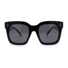 Anti-glare Polarized Chunky Thick Horn Rim Boyfriend Style Large Sunglasses