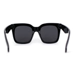 Anti-glare Polarized Chunky Thick Horn Rim Boyfriend Style Large Sunglasses