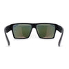 Mens Flat Top Sport Rectangle Horn Rim Sunglasses