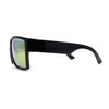 Mens Flat Top Sport Rectangle Horn Rim Sunglasses