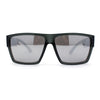 Mens Flat Top Sport Rectangle Horn Rim Sunglasses