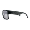 Mens Flat Top Sport Rectangle Horn Rim Sunglasses