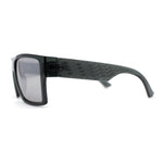 Mens Flat Top Sport Rectangle Horn Rim Sunglasses