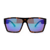Mens Flat Top Sport Rectangle Horn Rim Sunglasses
