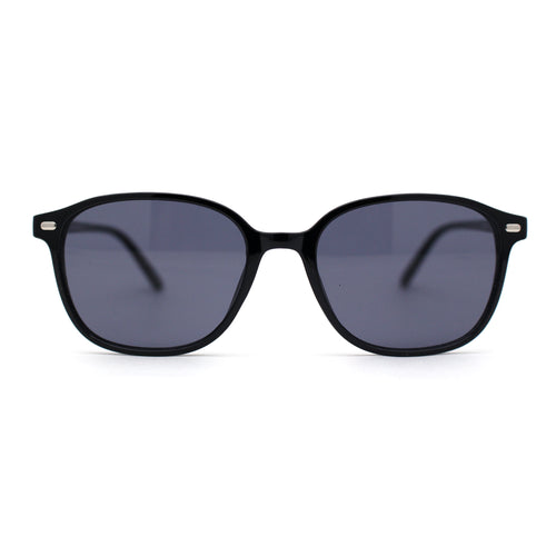 Elegant Thin Plastic Rounded Rectangle Gentlemens Sunglasses