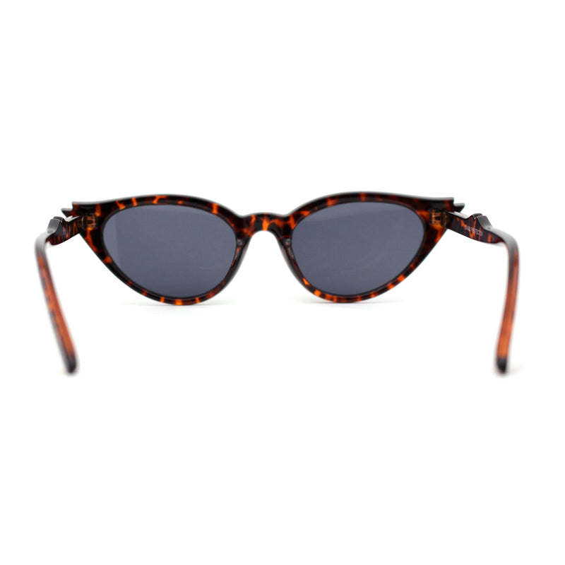 Womens Iconic Ornate Double Flare Cat Eye Sunglasses