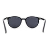 Mens Hipster Thin Plastic Round Horn Rim Gentlemens Sunglasses