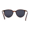 Mens Hipster Thin Plastic Round Horn Rim Gentlemens Sunglasses