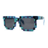 Kids Size Boys 8 bit Pixel Gamer Horn Rim Plastic Sunglasses
