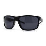 Mens Iconic 90s Sport Biker Plastic Rectangle Sunglasses