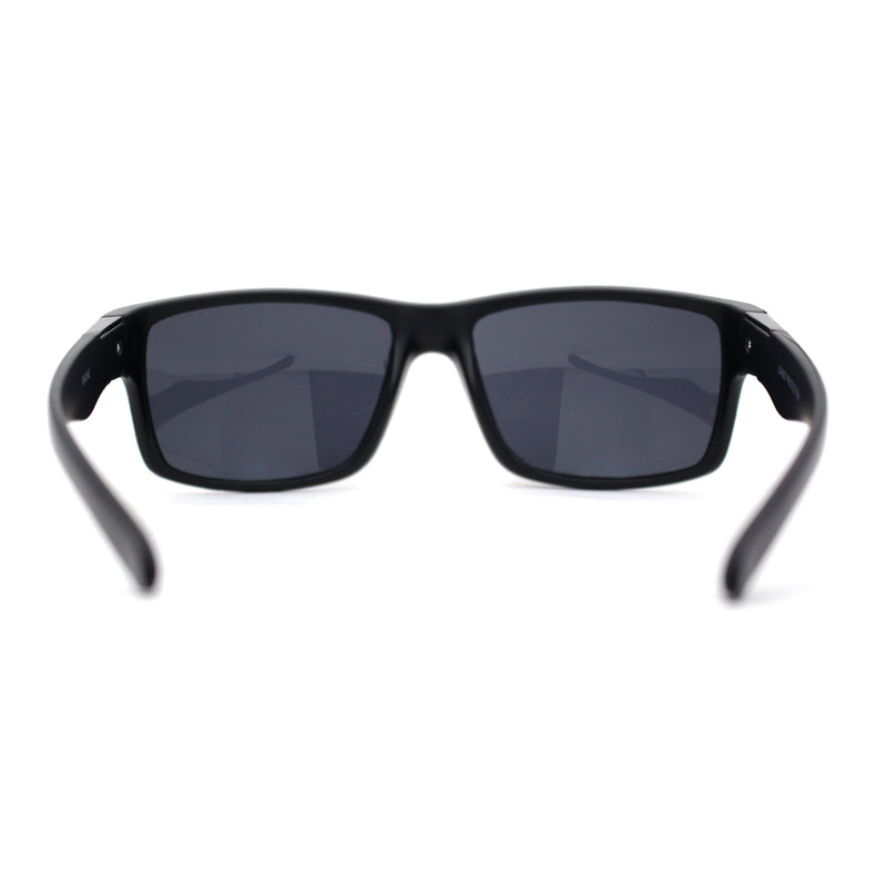 Mens Iconic 90s Sport Biker Plastic Rectangle Sunglasses