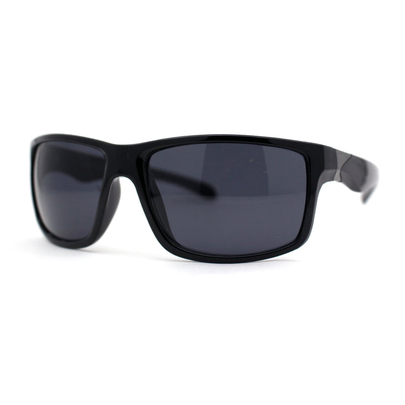 Mens Iconic 90s Sport Biker Plastic Rectangle Sunglasses