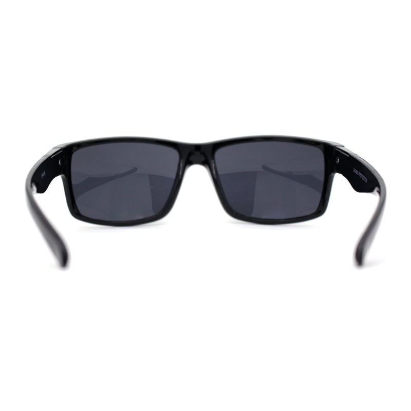 Mens Iconic 90s Sport Biker Plastic Rectangle Sunglasses