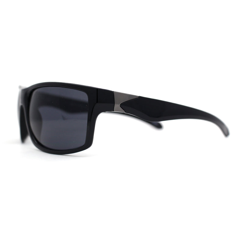 Mens Iconic 90s Sport Biker Plastic Rectangle Sunglasses