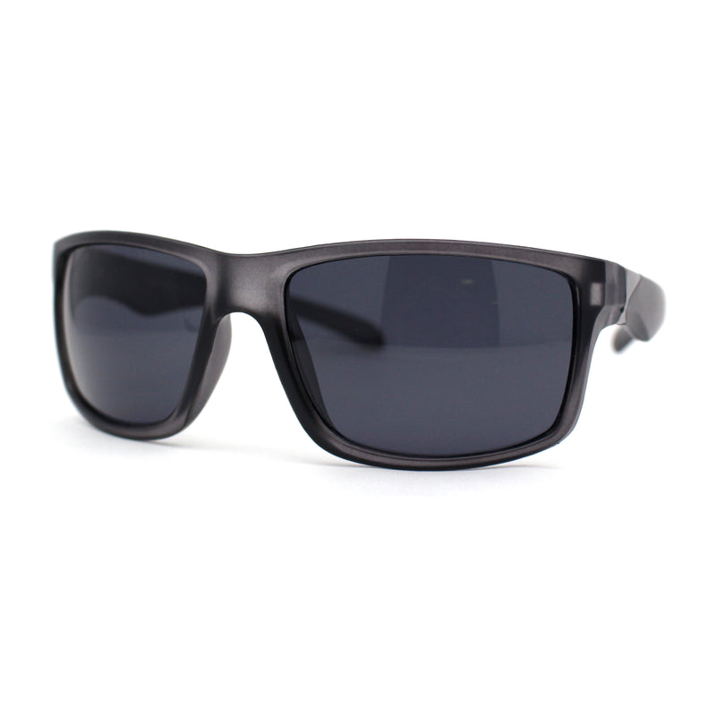 Mens Iconic 90s Sport Biker Plastic Rectangle Sunglasses