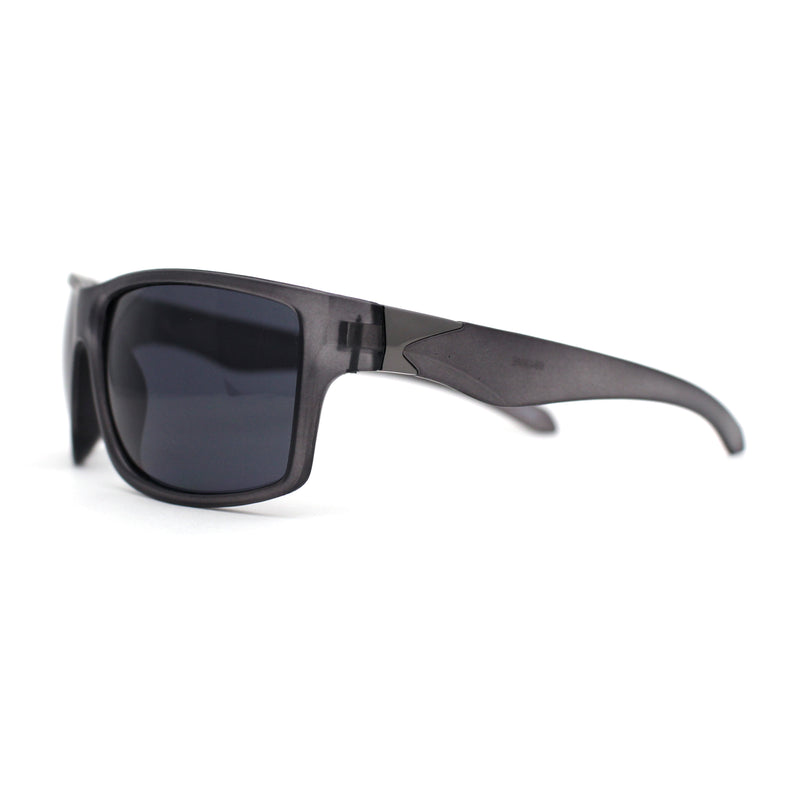 Mens Iconic 90s Sport Biker Plastic Rectangle Sunglasses