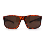 Mens Iconic 90s Sport Biker Plastic Rectangle Sunglasses