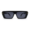 Retro Flat Top Mod Narrow Rectangular Fashion Sunglasses