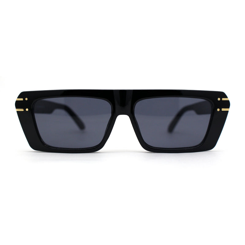 Retro Flat Top Mod Narrow Rectangular Fashion Sunglasses