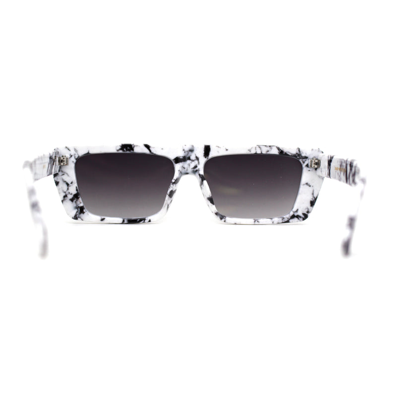 Retro Flat Top Mod Narrow Rectangular Fashion Sunglasses