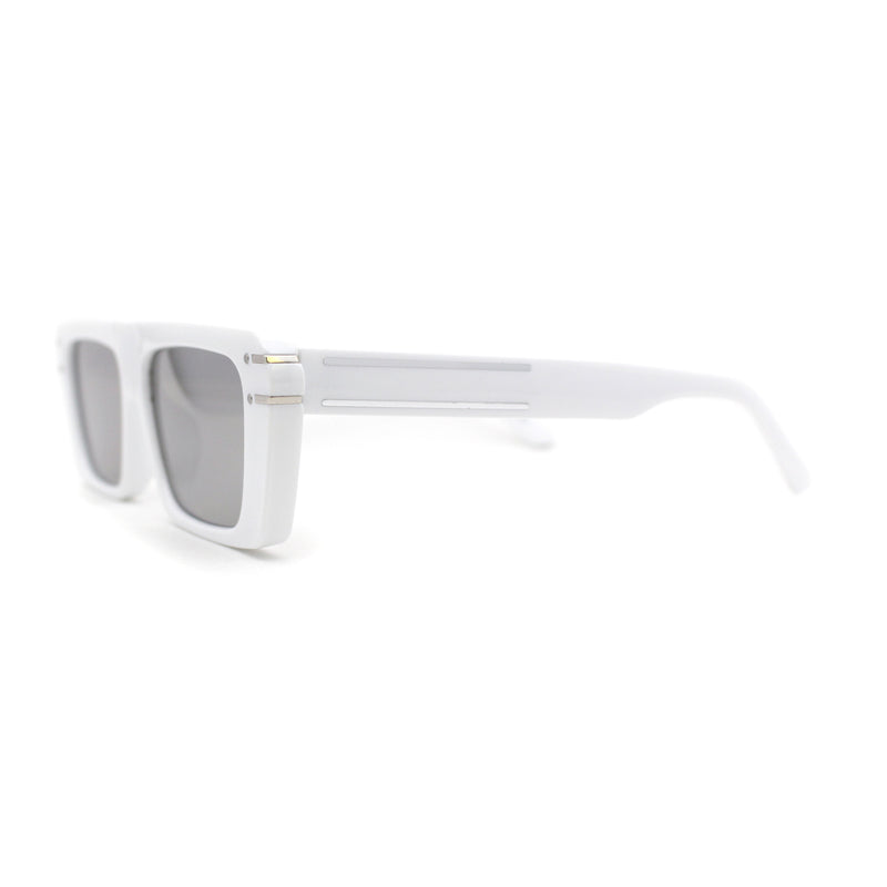 Retro Flat Top Mod Narrow Rectangular Fashion Sunglasses