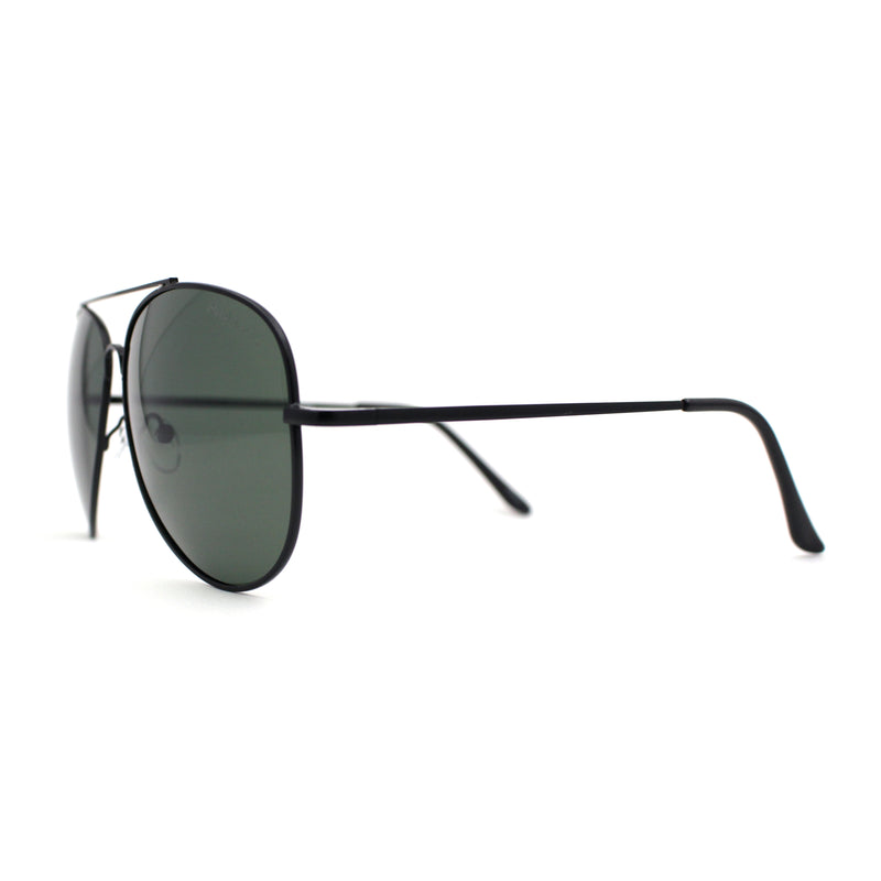 Polarized Anti-glare Classic Iconic Large Pilots Metal Rim Sunglasses