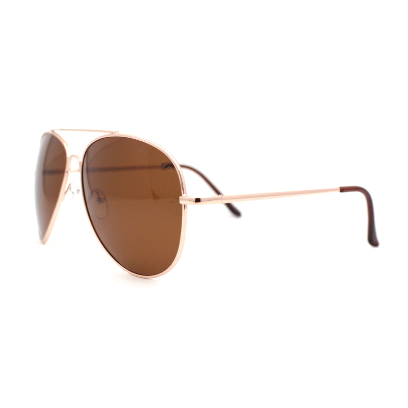 Polarized Anti-glare Classic Iconic Large Pilots Metal Rim Sunglasses