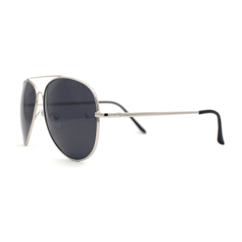 Polarized Anti-glare Classic Iconic Large Pilots Metal Rim Sunglasses