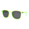 Pop Color Thin Plastic Rounded Rectangle Horn Rim Keyhole Sunglasses