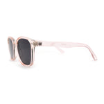 Pop Color Thin Plastic Rounded Rectangle Horn Rim Keyhole Sunglasses