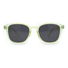 Pop Color Thin Plastic Rounded Rectangle Horn Rim Keyhole Sunglasses