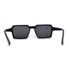 Mod Thin Plastic Squared Horned Sunglasses