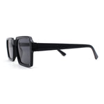 Mod Thin Plastic Squared Horned Sunglasses