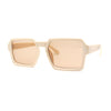 Mod Thin Plastic Squared Horned Sunglasses