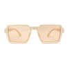 Mod Thin Plastic Squared Horned Sunglasses