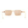 Mod Thin Plastic Squared Horned Sunglasses