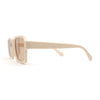 Mod Thin Plastic Squared Horned Sunglasses